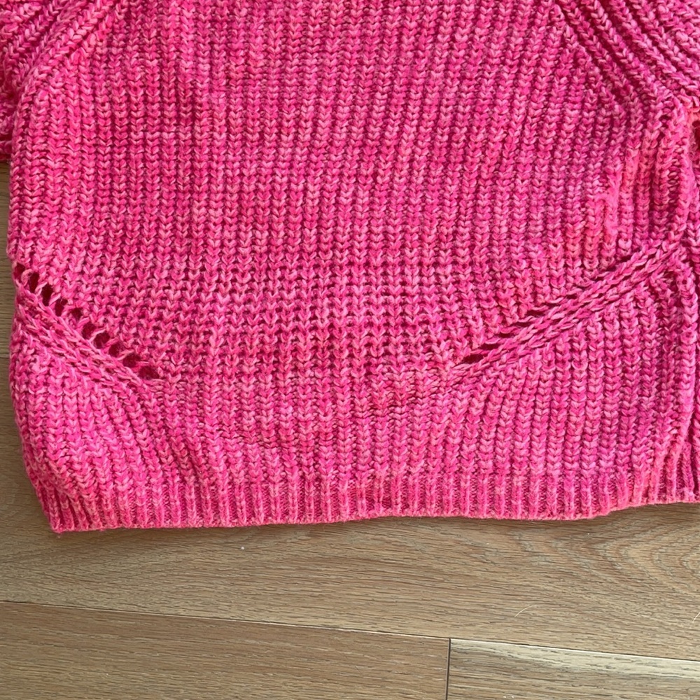 LOFT bright pink boxy sweater - Picture 4 of 5